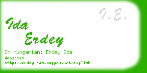 ida erdey business card